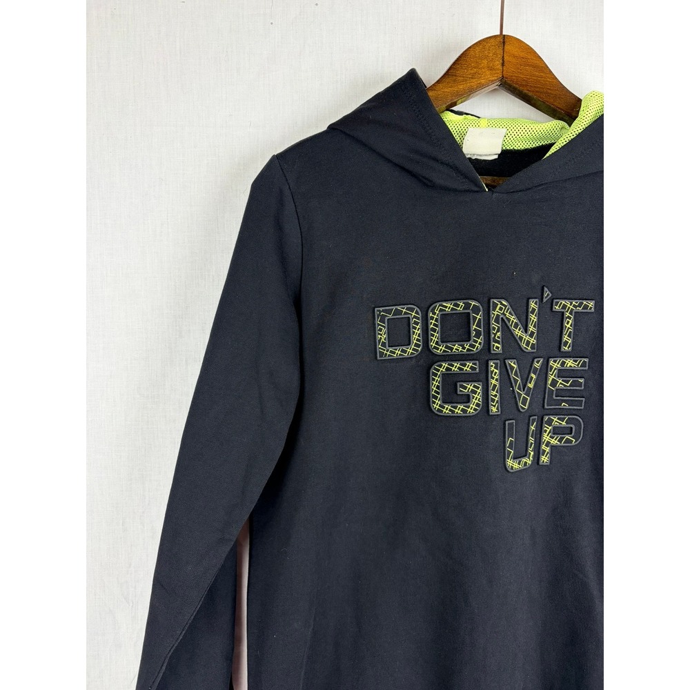 LC Waikiki Boys 11Y Black‎ Dont Give Up Graphic Hoodie Neon Yellow  Pullover - Picture 3 of 13